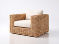 Sillones de ratán 92x88x80 cm - Marrón natural-Beige - Tejido trenzado y diseño contemporáneo