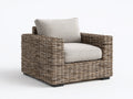 Sillones de ratán 95x90x82 cm - marrón-beige - asiento acolchado y diseño moderno para exterior
