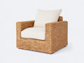 Sillones de ratán 90x88x82 cm - marrón claro-beige - asiento acolchado y diseño moderno para exterior