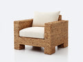 Sillones de ratán 82x80x76 cm - ratán natural y beige claro - diseño moderno con cojines tapizados