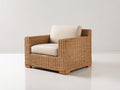 Sillones de ratán 92x88x82 cm - Marrón natural-Beige - Tejido trenzado y diseño contemporáneo